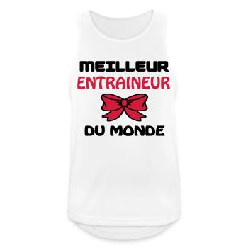 BEST COACH IN THE WORLD - Men's Breathable Tank Top - white - Front - Nick (188cm)