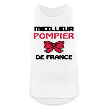 MEILLEUR POMPIER DE FRANCE - Débardeur respirant Homme - blanc - Devant - Nick (188cm)