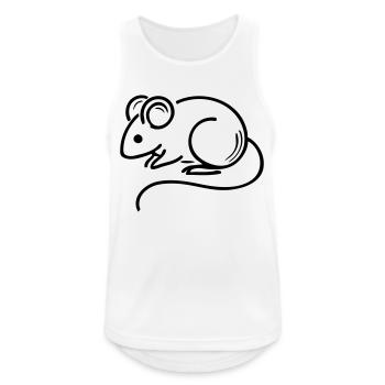 Souris - Débardeur respirant Homme - blanc - Devant - Nick (188cm)