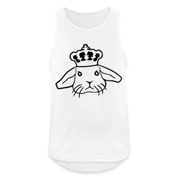 Couronne de lapin royal Roi Reine Prince Princesse - Débardeur respirant Homme - blanc - Devant - Nick (188cm)