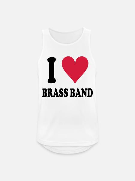 I love Brass Band - Men's Breathable Tank Top - white