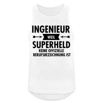 Ingenieur Superheld - Men's Breathable Tank Top - white - Front - Nick (188cm)