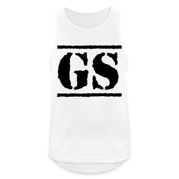 GS Stencil 2 - Männer Tank Top atmungsaktiv - Weiß - Vorne - Nick (188cm)