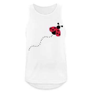 Marienkäfer - Männer Tank Top atmungsaktiv - Weiß - Vorne - Nick (188cm)