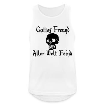 Gottes Freund - Männer Tank Top atmungsaktiv - Weiß - Vorne - Nick (188cm)