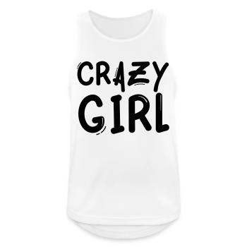 crazy girl - Männer Tank Top atmungsaktiv - Weiß - Vorne - Nick (188cm)