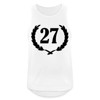 lorbeerkranz_27 - Männer Tank Top atmungsaktiv - Weiß - Vorne - Nick (188cm)