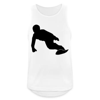 Snowboarding - Männer Tank Top atmungsaktiv - Weiß - Vorne - Nick (188cm)