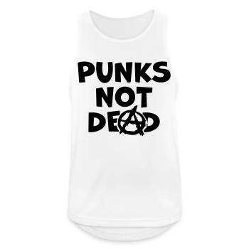 Punks pas mort citation - Débardeur respirant Homme - blanc - Devant - Nick (188cm)