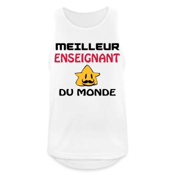 BESTER LEHRER DER WELT - Männer Tank Top atmungsaktiv - Weiß - Vorne - Nick (188cm)