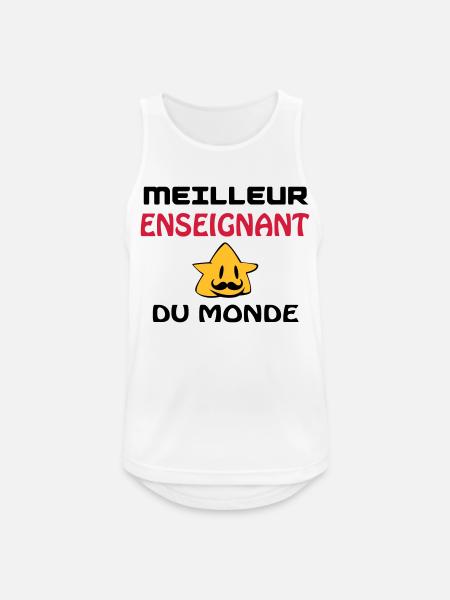 BESTER LEHRER DER WELT - Männer Tank Top atmungsaktiv - Weiß