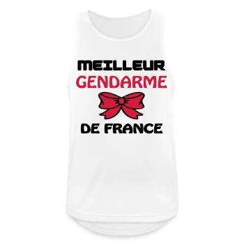 BEST GENDARME IN FRANCE - Men's Breathable Tank Top - white - Front - Nick (188cm)