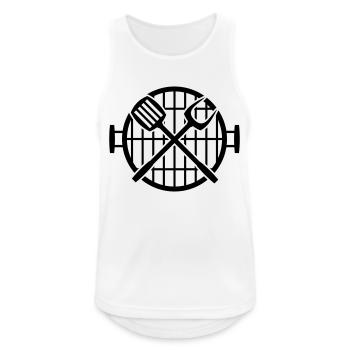 grill - Men's Breathable Tank Top - white - Front - Nick (188cm)