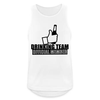 Official member of the drinking team - Fun - Men's Breathable Tank Top - white - Front - Nick (188cm)