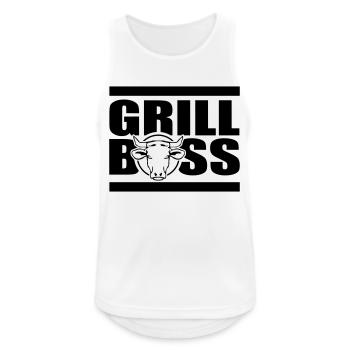 grill - Men's Breathable Tank Top - white - Front - Nick (188cm)