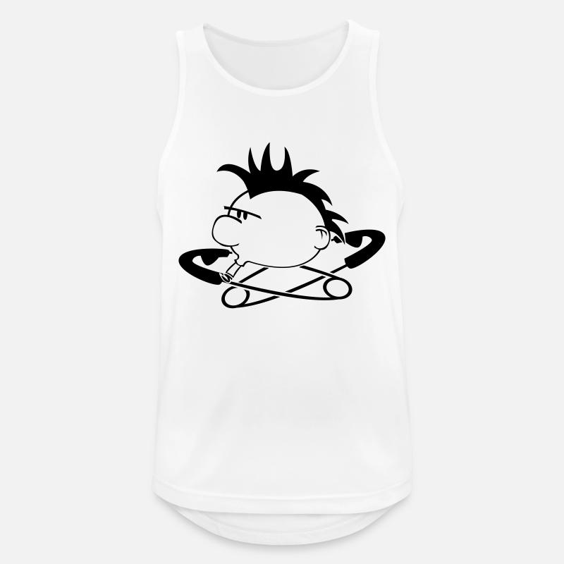 Punk Head DWD - Männer Tank Top atmungsaktiv - Weiß