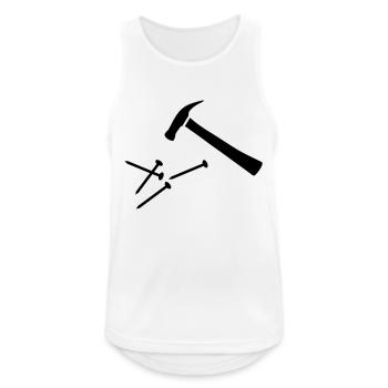 outils - Débardeur respirant Homme - blanc - Devant - Nick (188cm)