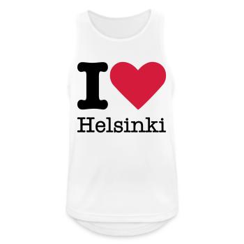 I Love Helsinki - Männer Tank Top atmungsaktiv - Weiß - Vorne - Nick (188cm)
