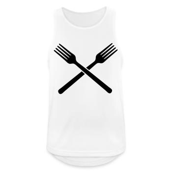 gabeln gabel essen - Männer Tank Top atmungsaktiv - Weiß - Vorne - Nick (188cm)