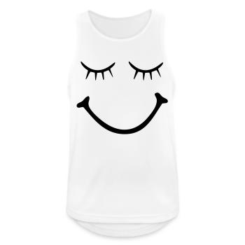 smiley - smile - Débardeur respirant Homme - blanc - Devant - Nick (188cm)