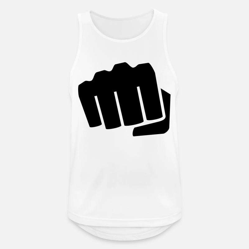 Faust - Männer Tank Top atmungsaktiv - Weiß