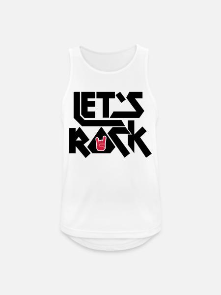 Let's Rock - Männer Tank Top atmungsaktiv - Weiß