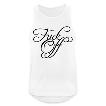 Fuck Off Edel Text - Männer Tank Top atmungsaktiv - Weiß - Vorne - Nick (188cm)