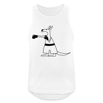 Kangaroo - Männer Tank Top atmungsaktiv - Weiß - Vorne - Nick (188cm)