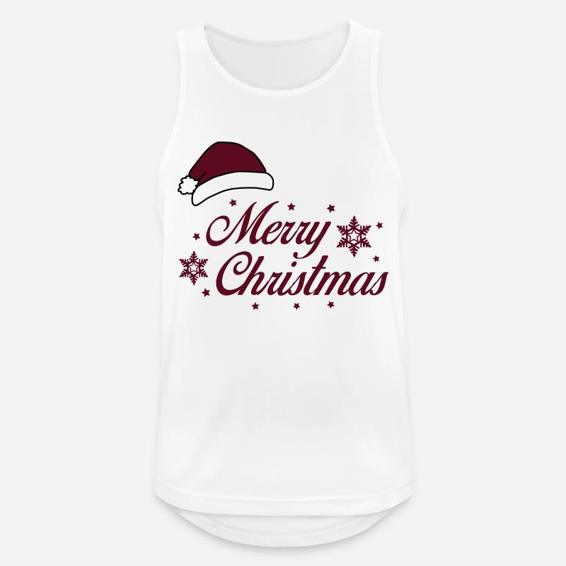Merry Christmas - Männer Tank Top atmungsaktiv - Weiß