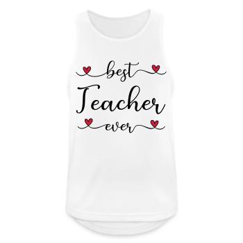 Lehrer - Männer Tank Top atmungsaktiv - Weiß - Vorne - Nick (188cm)