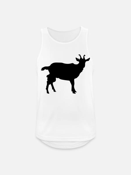 ziege silhouette - Männer Tank Top atmungsaktiv - Weiß