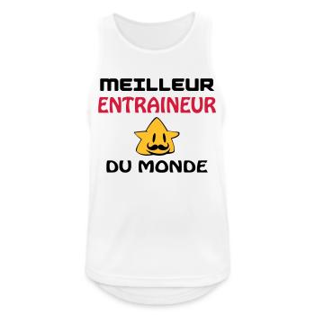 BEST COACH IN THE WORLD - Men's Breathable Tank Top - white - Front - Nick (188cm)