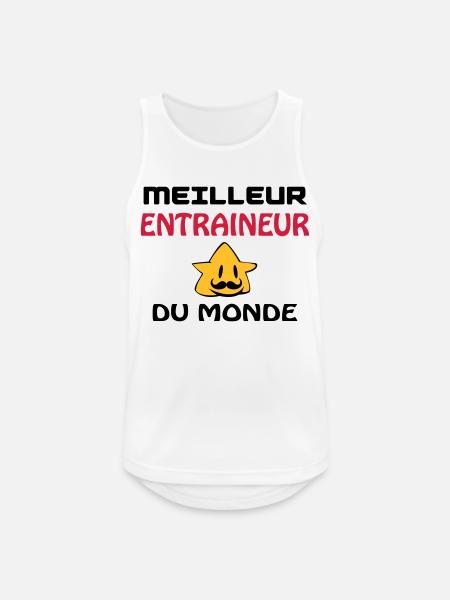 BESTER TRAINER DER WELT - Männer Tank Top atmungsaktiv - Weiß