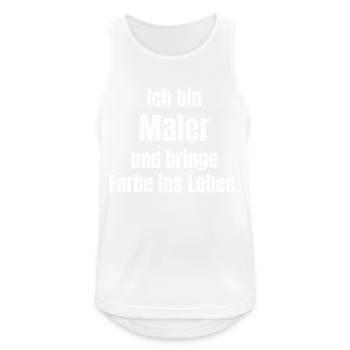 Maler - Männer Tank Top atmungsaktiv - Weiß - Vorne - Nick (188cm)
