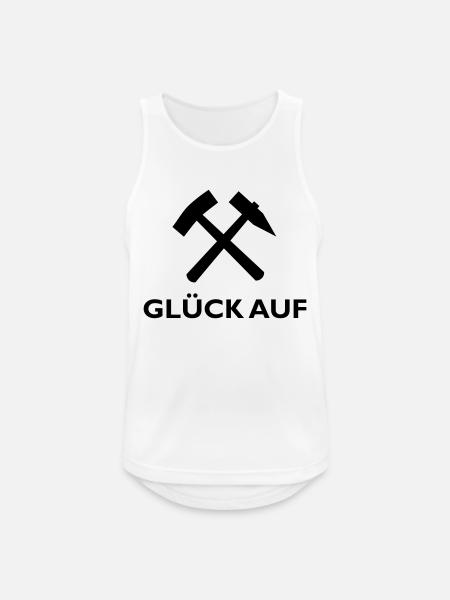 Glück Auf! - Männer Tank Top atmungsaktiv - Weiß