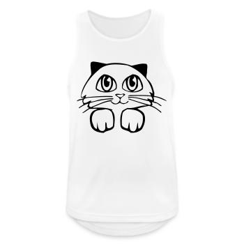 Suesse Mietze - Männer Tank Top atmungsaktiv - Weiß - Vorne - Nick (188cm)