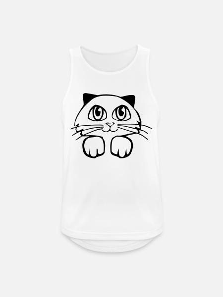 Suesse Mietze - Männer Tank Top atmungsaktiv - Weiß