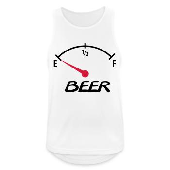 beer - Männer Tank Top atmungsaktiv - Weiß - Vorne - Nick (188cm)