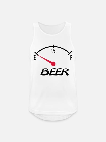 beer - Männer Tank Top atmungsaktiv - Weiß