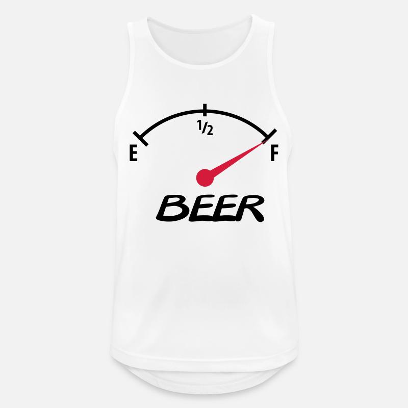 beer - Männer Tank Top atmungsaktiv - Weiß