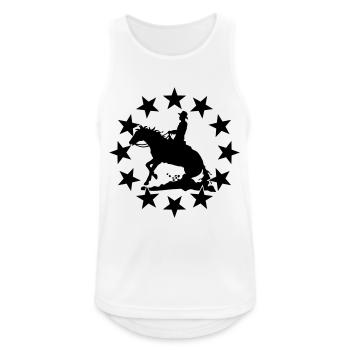 Western Man Emblem.svg - Männer Tank Top atmungsaktiv - Weiß - Vorne - Nick (188cm)