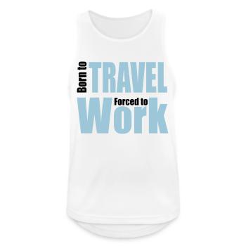 reisen - Männer Tank Top atmungsaktiv - Weiß - Vorne - Nick (188cm)