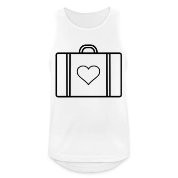 Koffer Reise Liebe - Männer Tank Top atmungsaktiv - Weiß - Vorne - Nick (188cm)