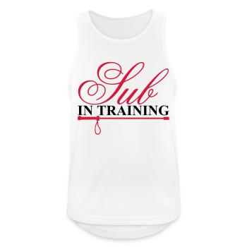 Sub in training - Männer Tank Top atmungsaktiv - Weiß - Vorne - Nick (188cm)