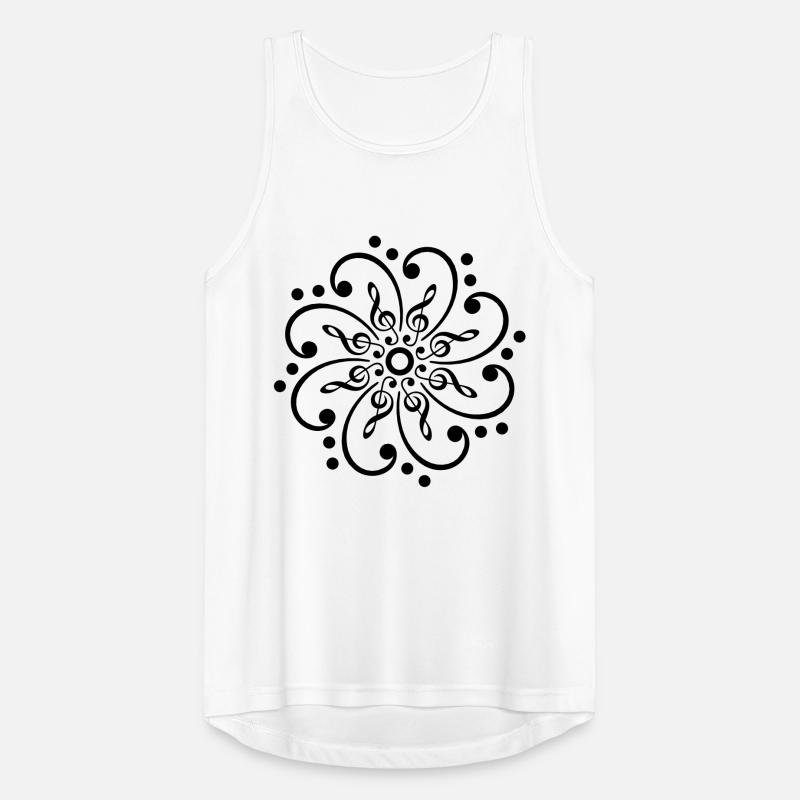 Basse & clef de sol, musique mandala, note, treble Débardeur respirant Homme