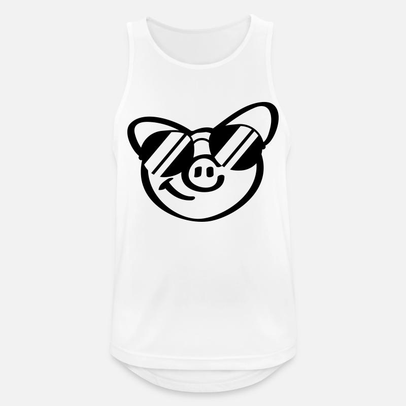 Cool Pig Face - Männer Tank Top atmungsaktiv - Weiß