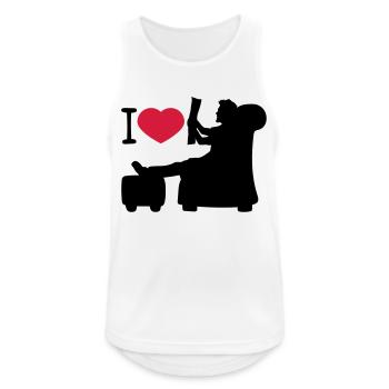 I love heart love newspaper read news wohnzi - Men's Breathable Tank Top - white - Front - Nick (188cm)