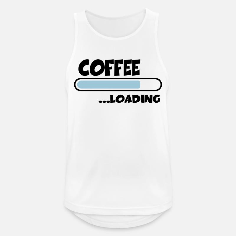 Coffee loading - Männer Tank Top atmungsaktiv - Weiß