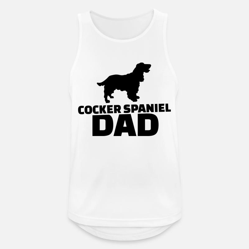 Cocker Spaniel Dad - Débardeur respirant Homme - blanc