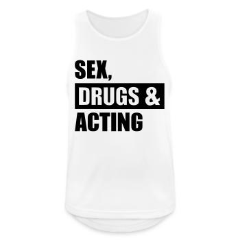 Sex Drugs Acting - Men's Breathable Tank Top - white - Front - Nick (188cm)